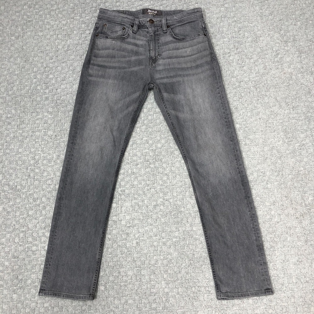 Revtown Decade Denim Sharp Jeans Mens 30x30 Gray Straight Stretch Denim Casual